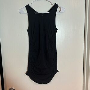Isabel Maternity by Ingrid & Isabel Black Ruched Side Tank Top Sleeveless M/L